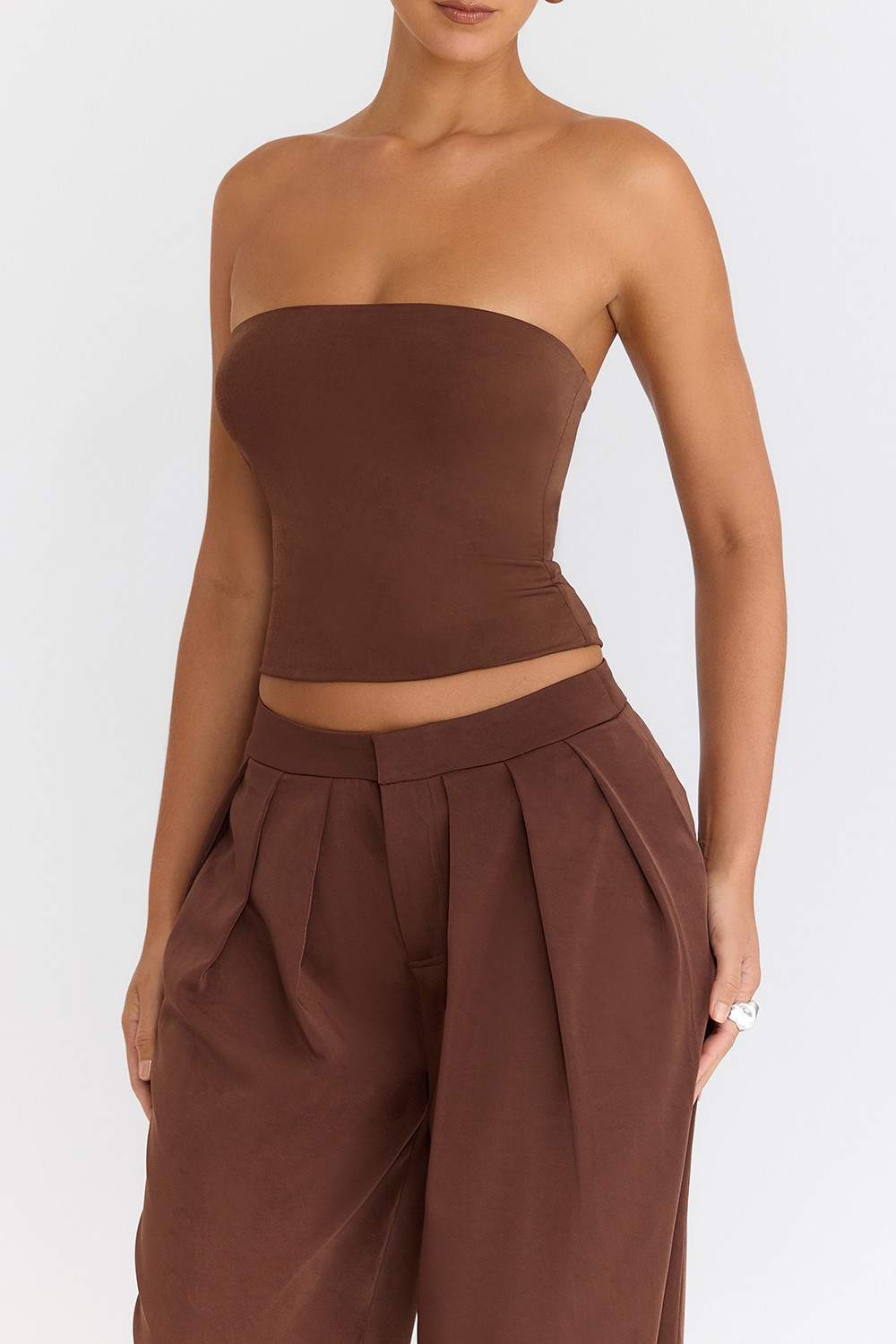 Mistress Rocks Cocoa Strapless Top - SALE — image 4