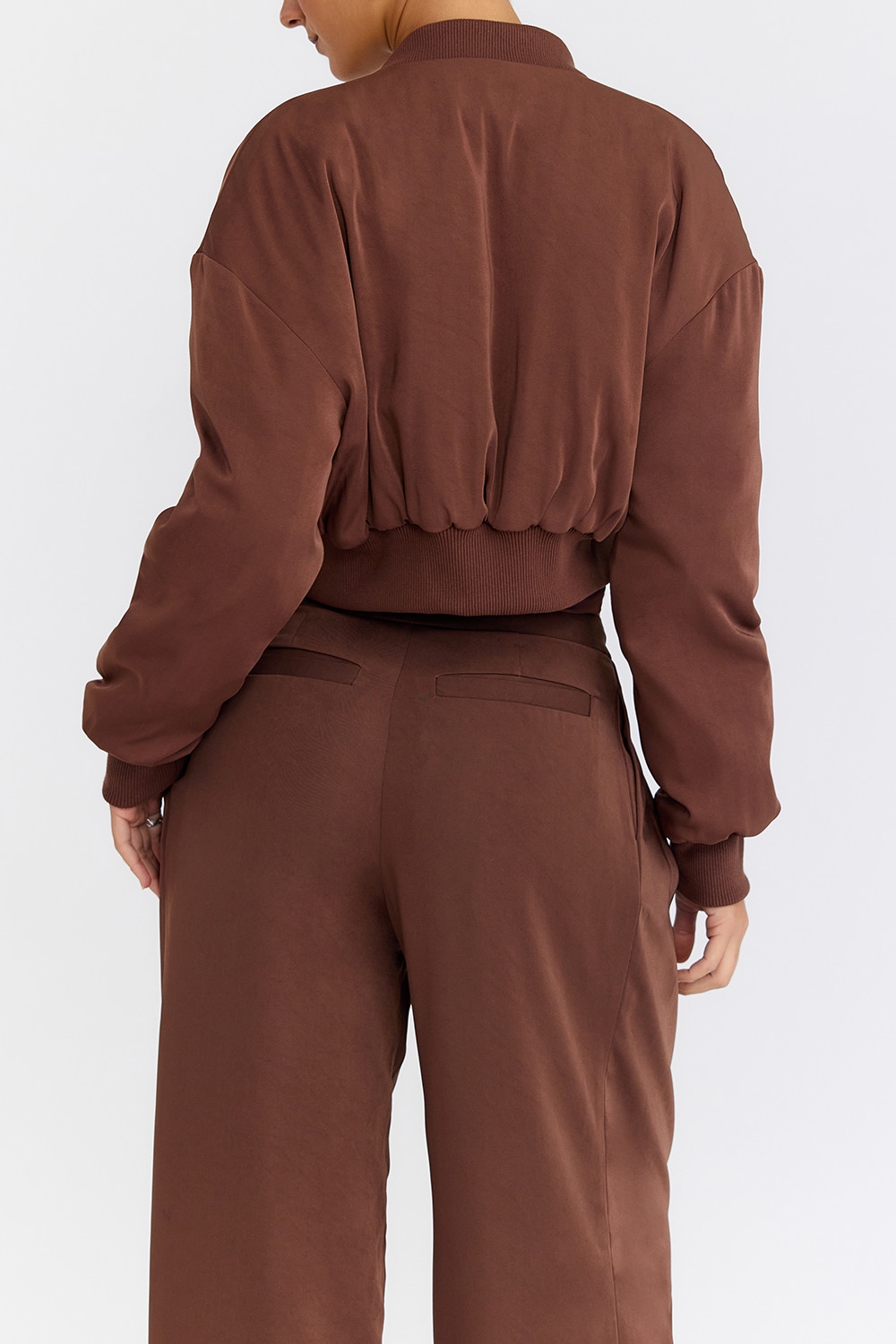 Mistress Rocks Cocoa Cropped Bomber Jacket - SALE — image 8