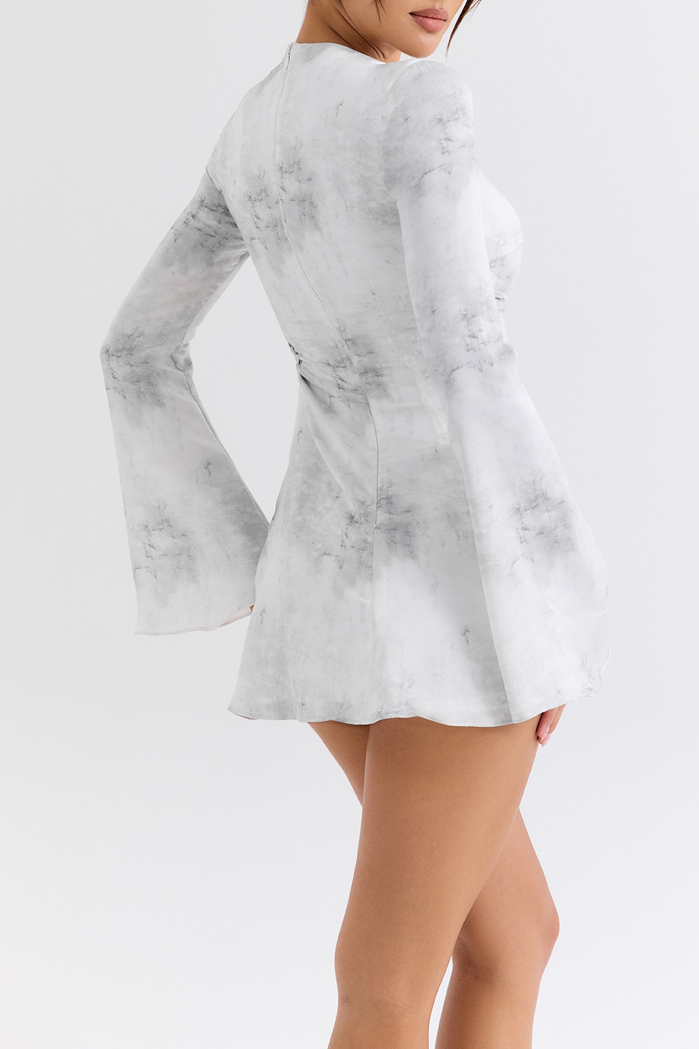 Mistress Rocks Marble Satin Lace Up Mini Dress - SALE — image 9