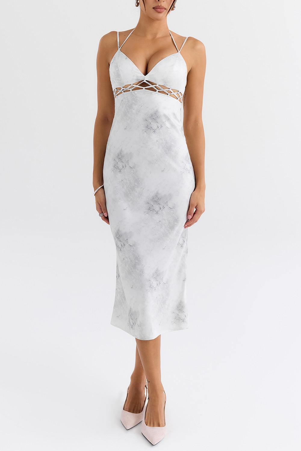 Mistress Rocks Marble Satin Slip Dress - SALE — image 3