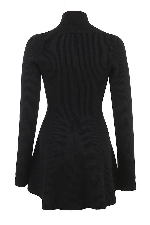 Aubrey  Black Wool Knitted Cardigan Dress — image 11