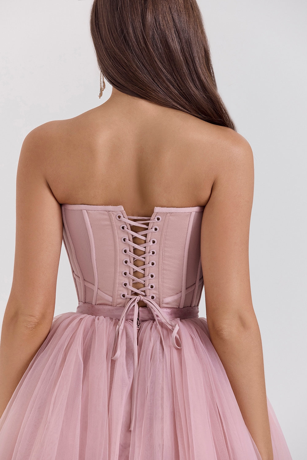 Darling  French Rose Tulle Midi Dress — image 9