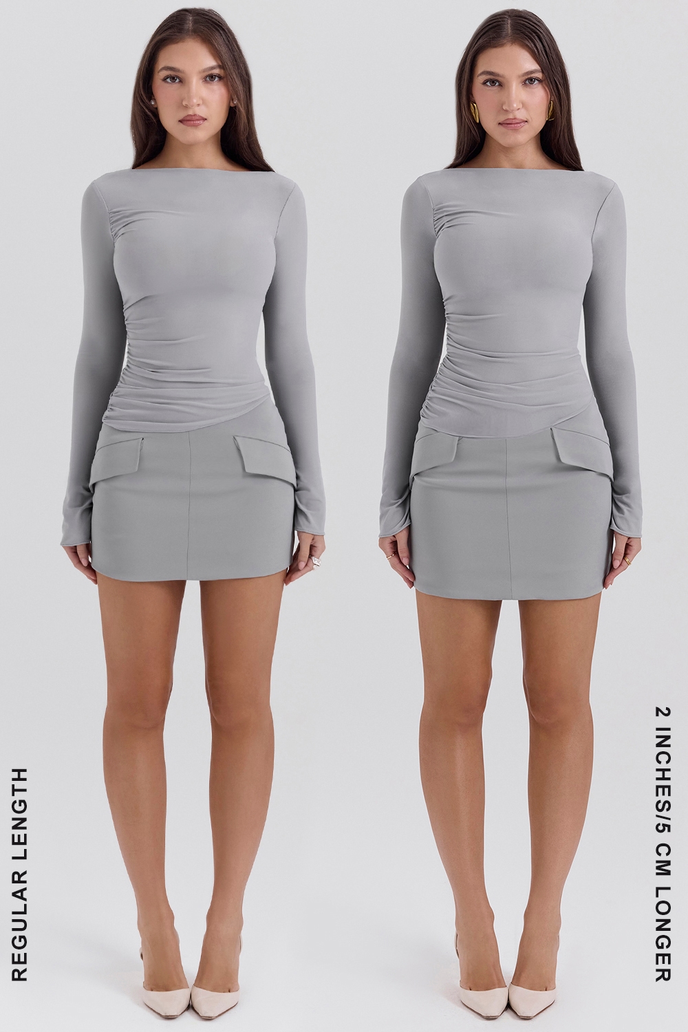 Cici  French Grey A-Line Mini Skirt — image 7