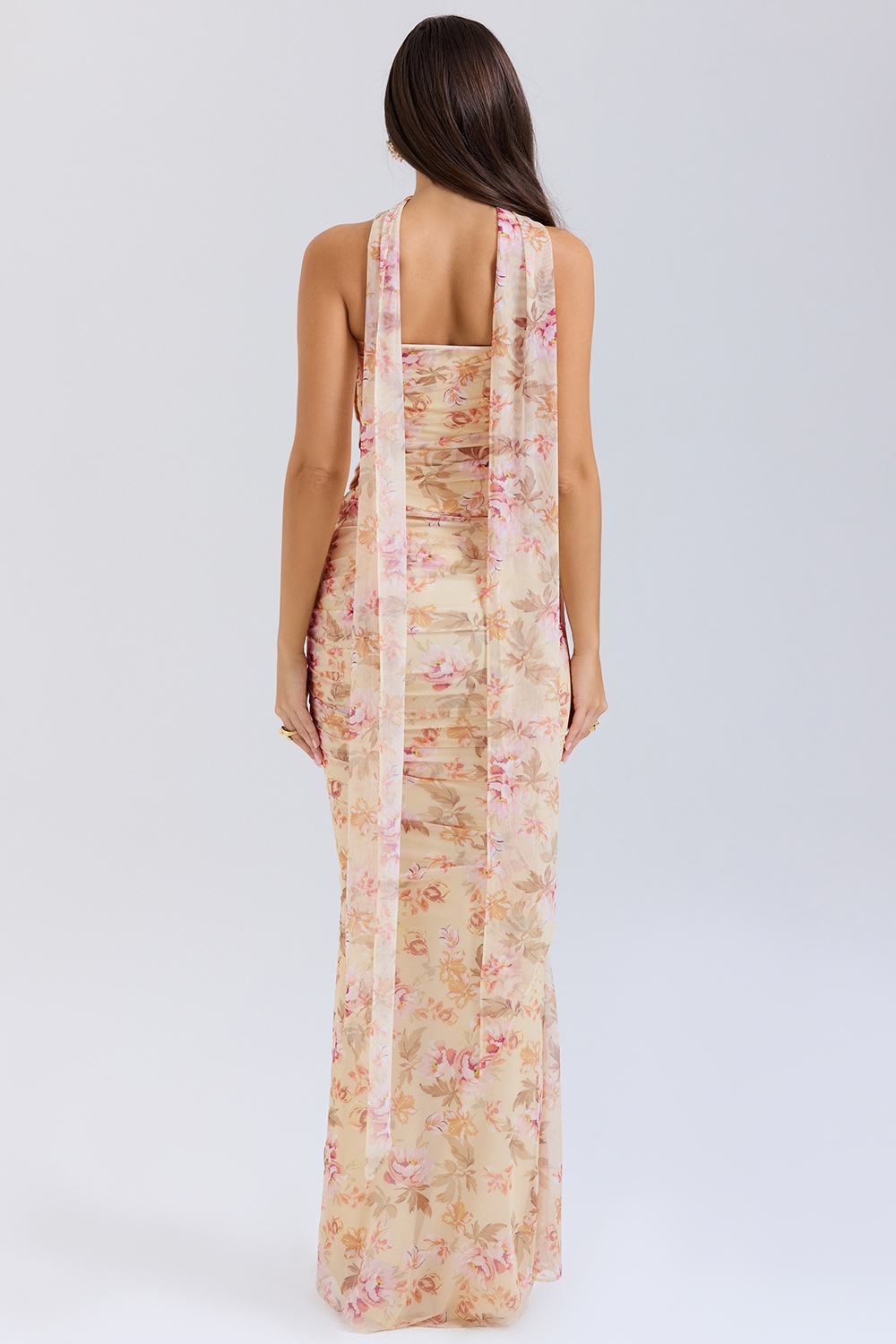 Hallie  Honeyflower Print Strapless Corset With Neck Scarf — image 7