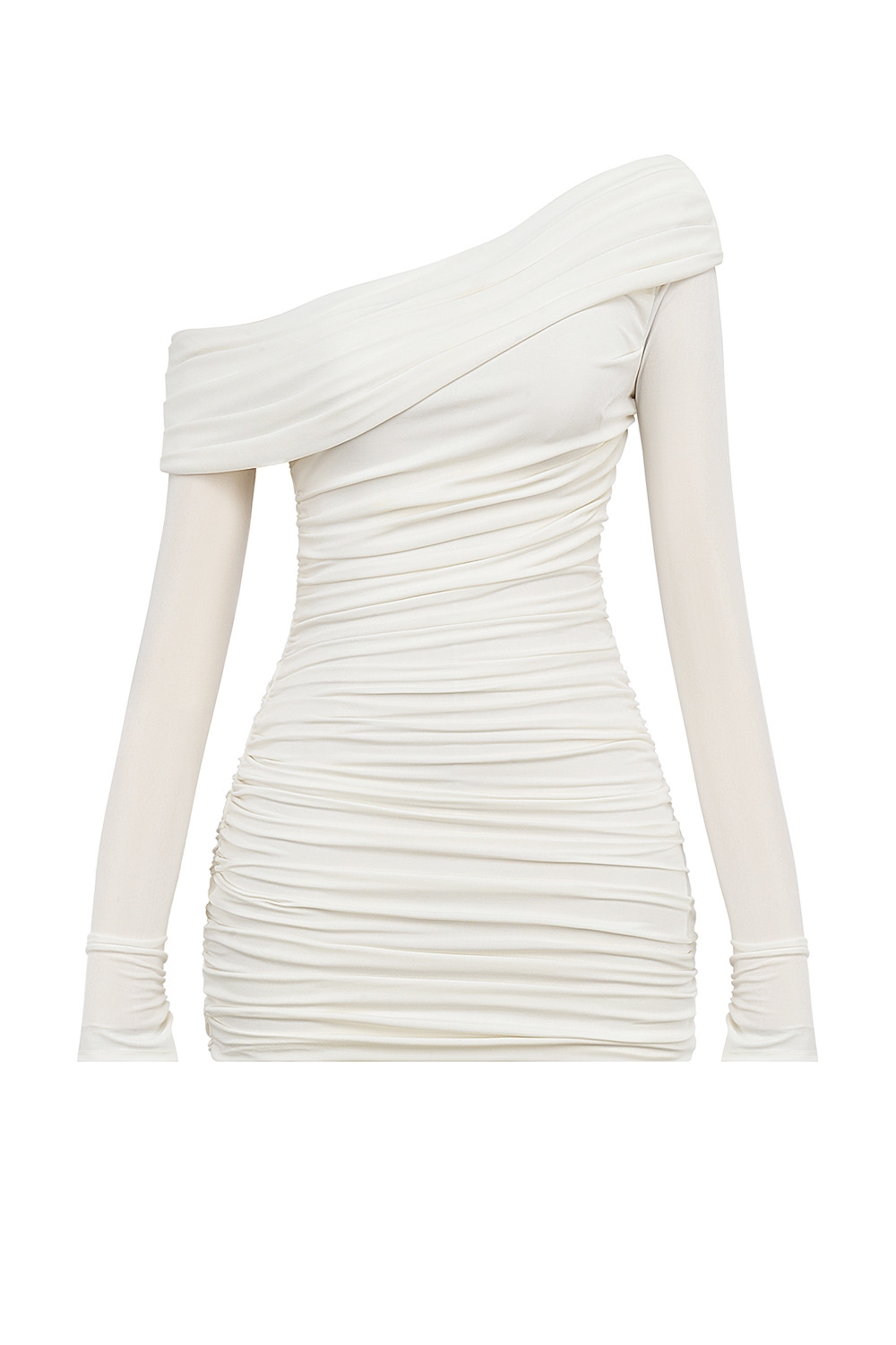Mistress Rocks Ivory Gathered Off Shoulder Mini Dress - SALE — image 10