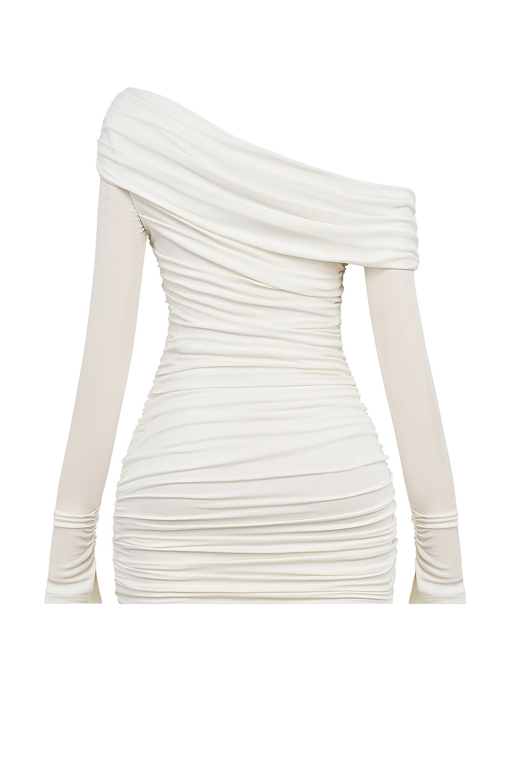 Mistress Rocks Ivory Gathered Off Shoulder Mini Dress - SALE — image 12