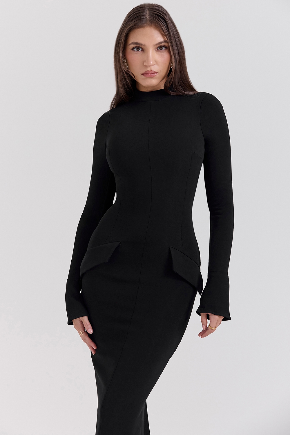 Marie-Louise  Black Turtleneck Maxi Dress — image 2