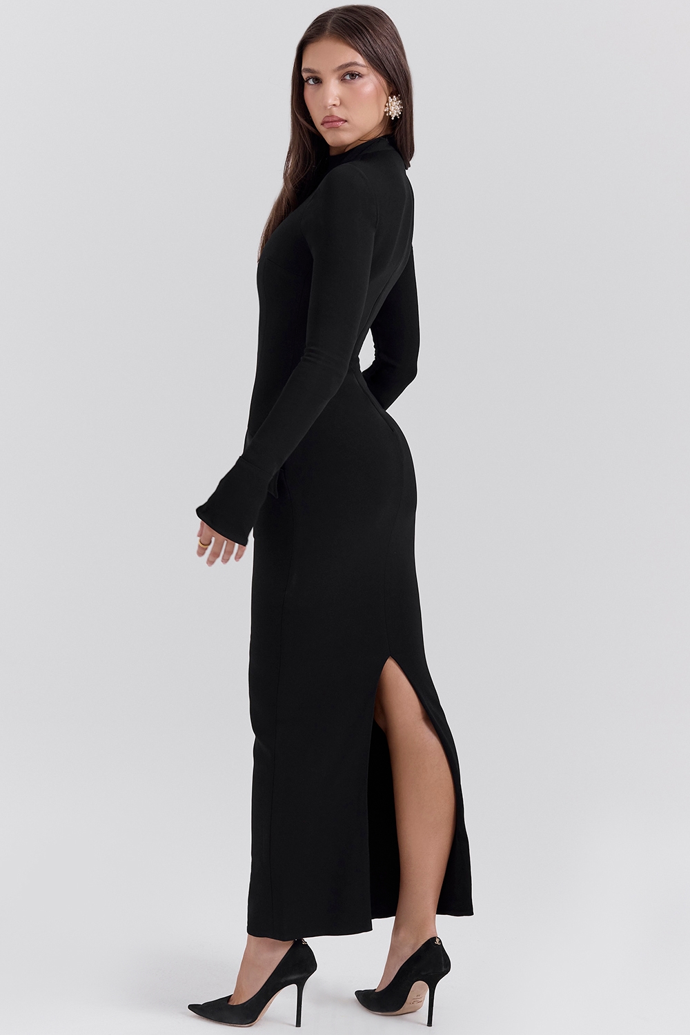 Marie-Louise  Black Turtleneck Maxi Dress — image 6