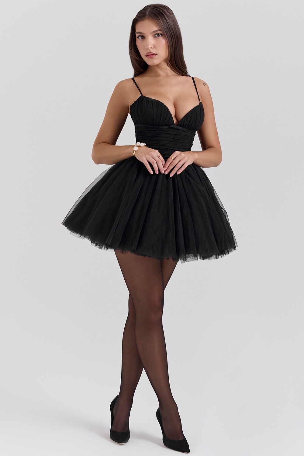 Princess  Black Tulle Mini Dress — image 3
