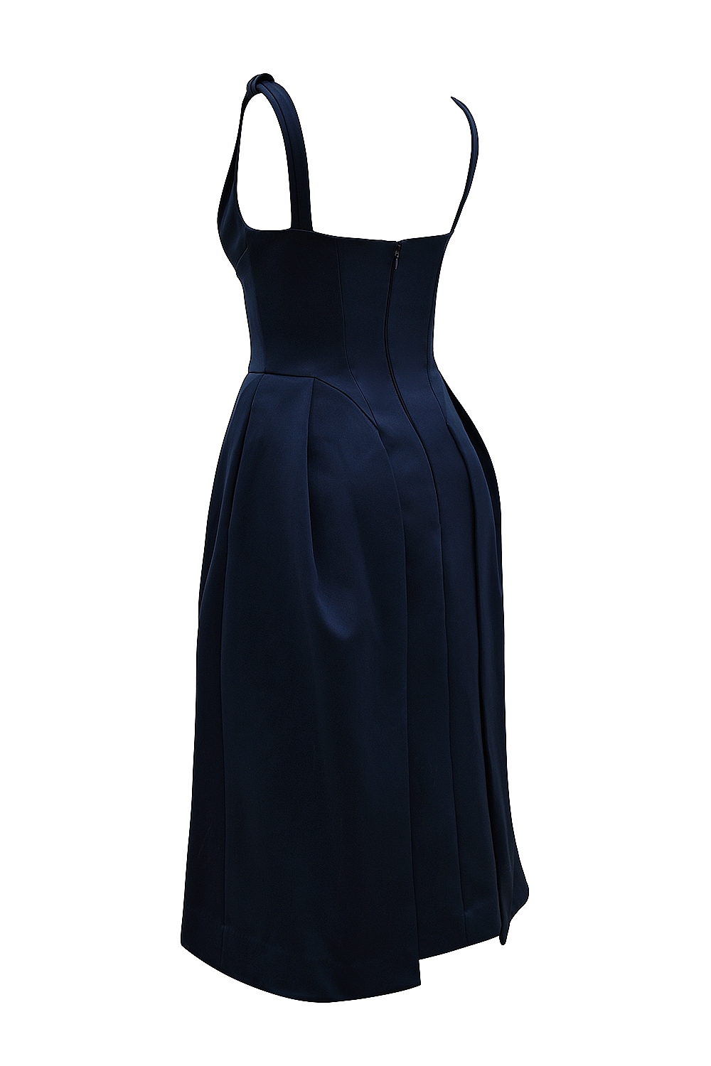 Paloma  Midnight Twist Strap Satin Midi Dress — image 10