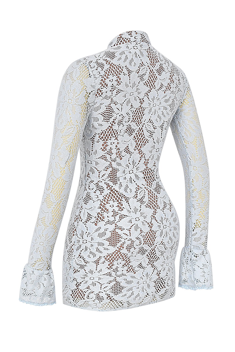 Brianna  Bluebell Keyhole Lace Mini Dress — image 15