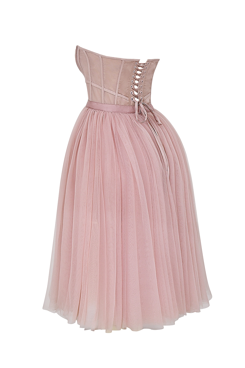 Darling  French Rose Tulle Midi Dress — image 13