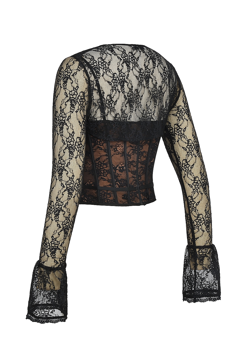 Lisette  Black Lace Corset Top with Bolero — image 10