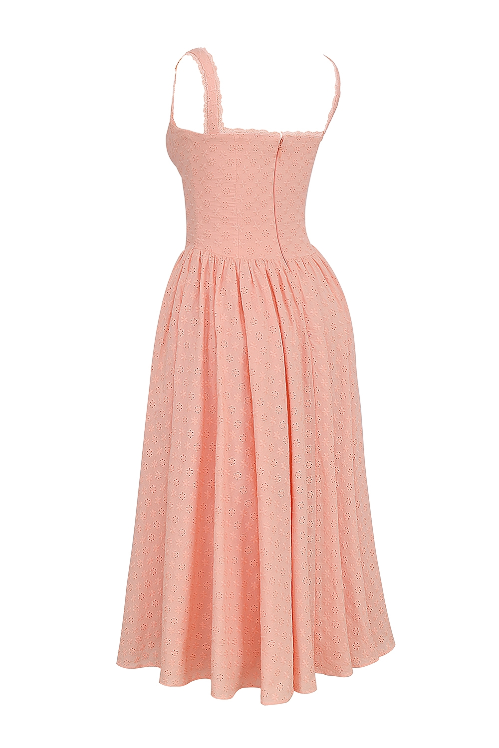 Adalyn  Peach Broderie Anglais Midi Sundress — image 10