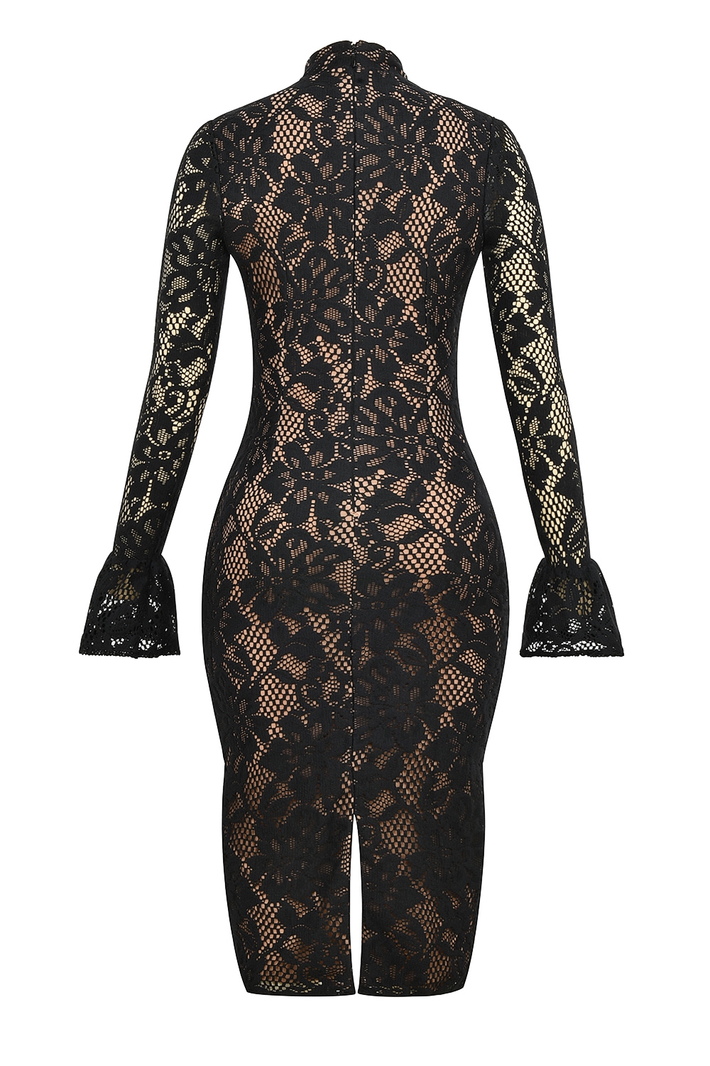 Pierette  Black Lace Midi Dress — image 14