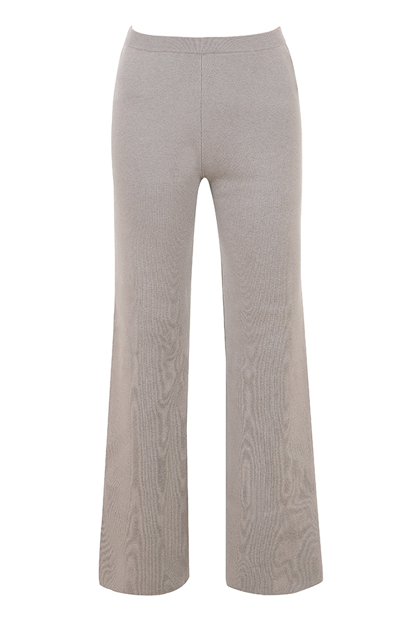 Hunter  Grey Cashmere Straight Leg Trousers — image 8