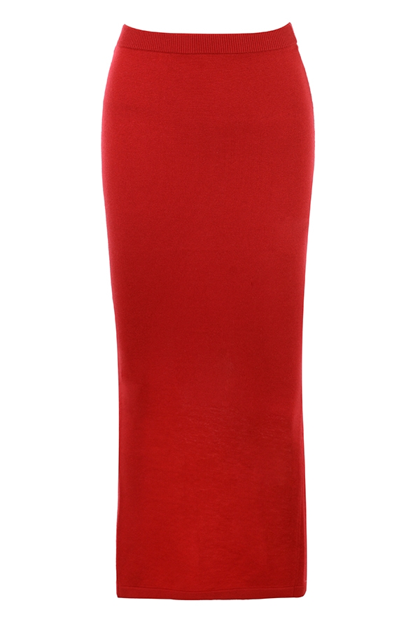Faith  Holly Red Cashmere Blend Midi Skirt — image 8