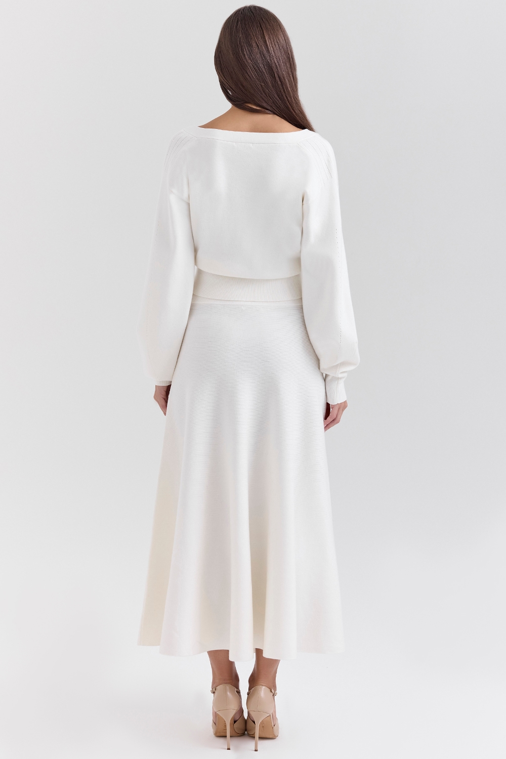 Rowan  Ivory Wool Balloon Sleeve Wrap cardigan — image 7