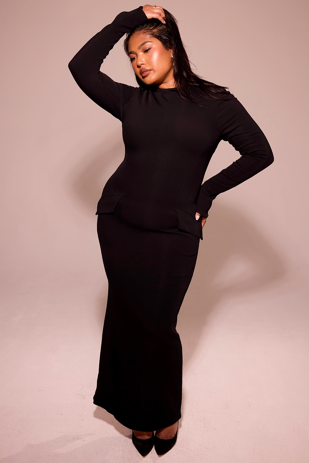 Marie-Louise  Black Turtleneck Maxi Dress — image 7