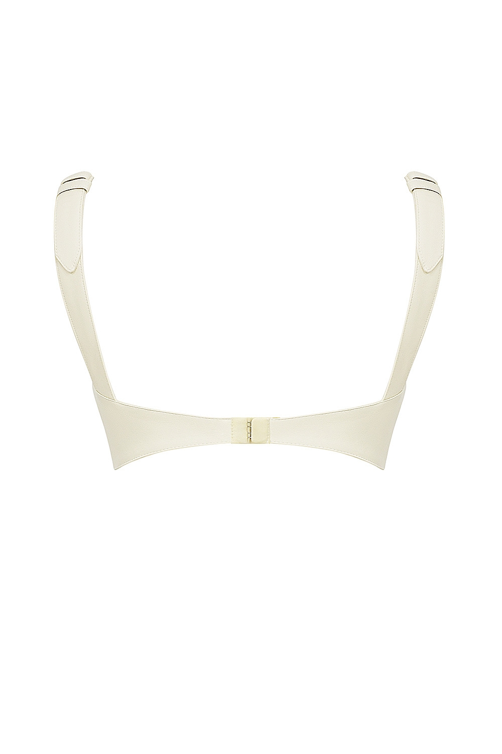 Mistress Rocks Cream Vegan Leather Buckle Strap Bralette - SALE — image 14
