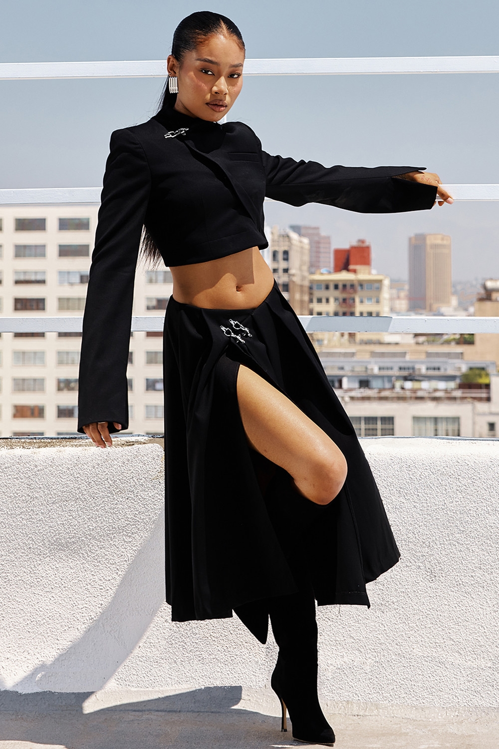 Mistress Rocks Black Cropped Wrap Front Jacket - SALE — image 7