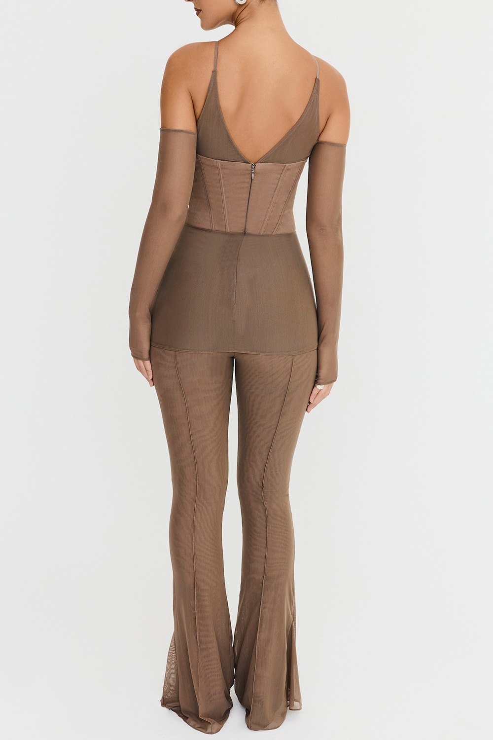 Mistress Rocks Dusty Brown Flared Trousers - SALE — image 8