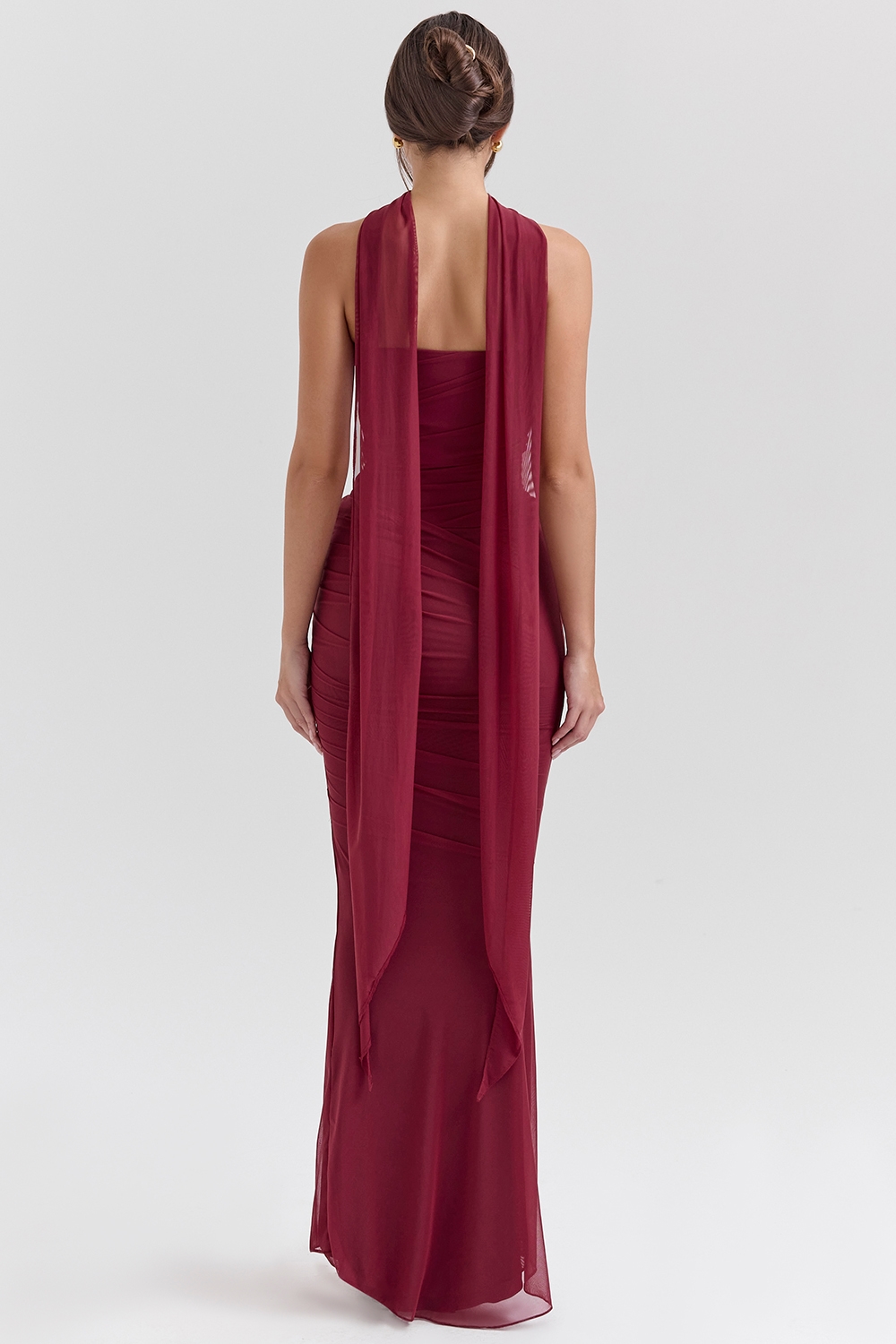 Hallie  Cabernet Strapless Corset with Neck Scarf — image 7
