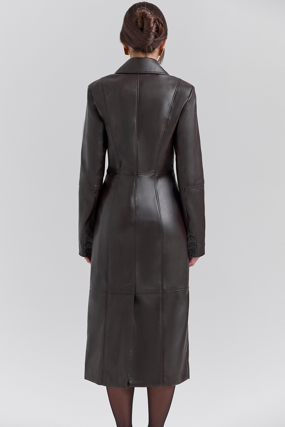 Marcel  Brown Faux Fur Trimmed Vegan Leather Coat — image 10