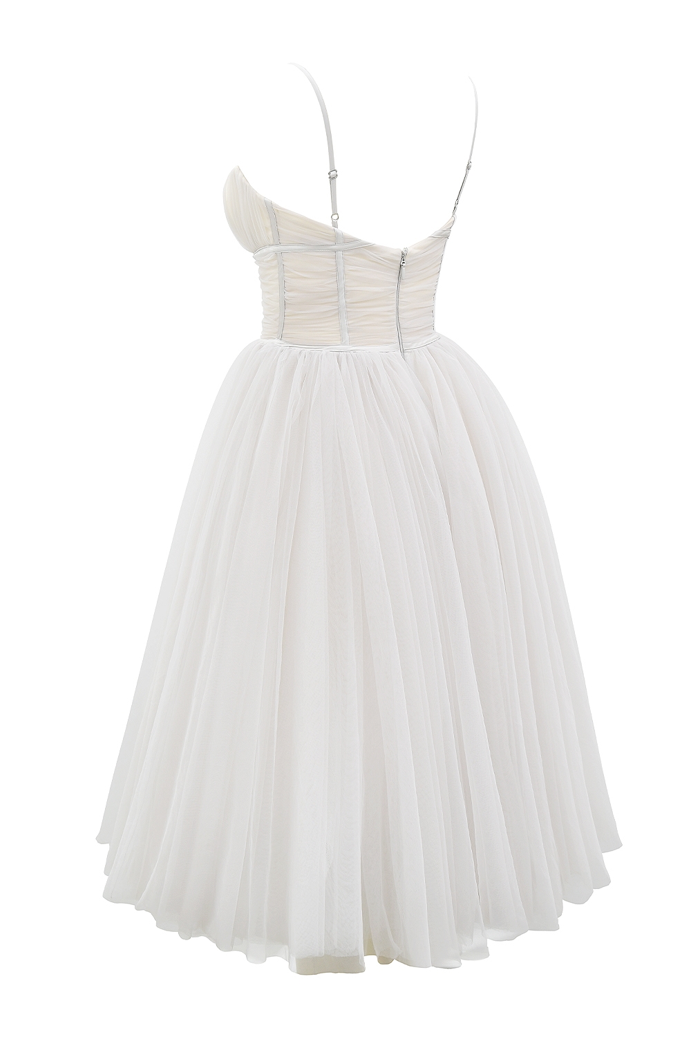 Countess  French Dove Tulle Midi Dress — image 11
