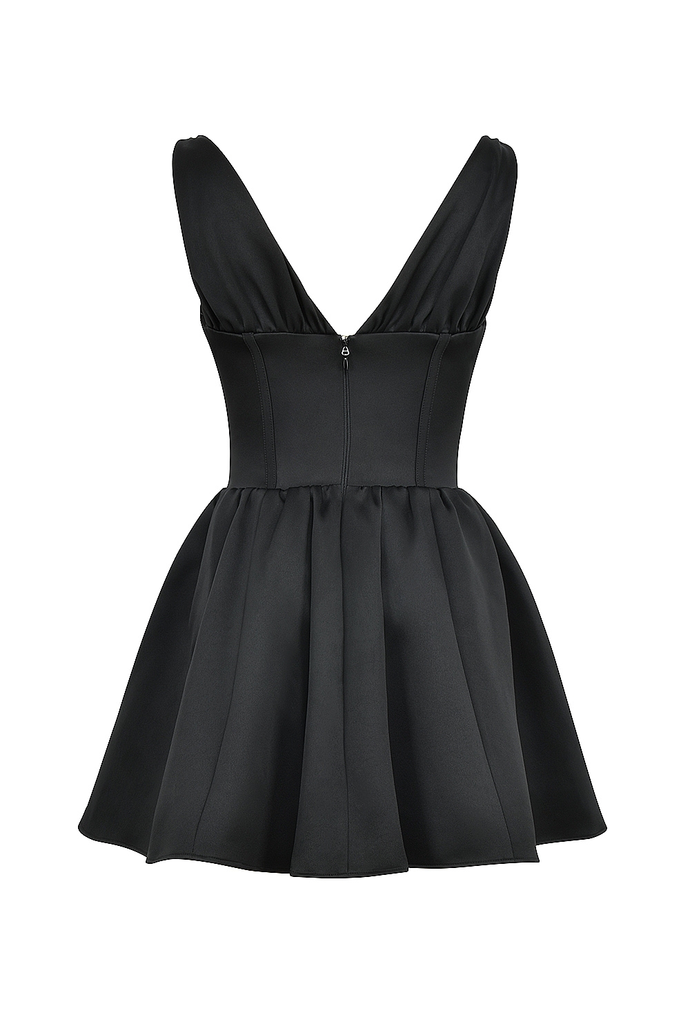 Emmeliette  Black Satin Mini Dress — image 15