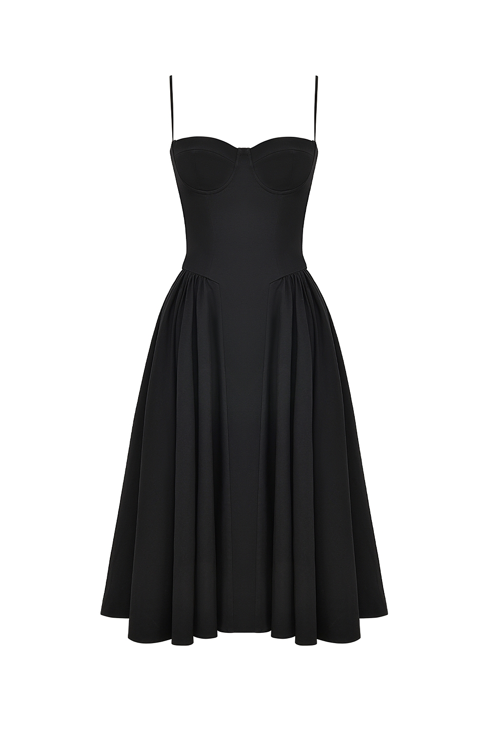 Samaria  Black Corset Midi Dress — image 8
