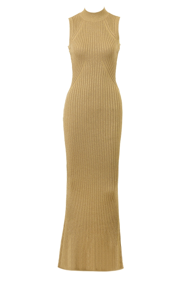 Emmie  Gold Metallic Maxi Dress — image 10