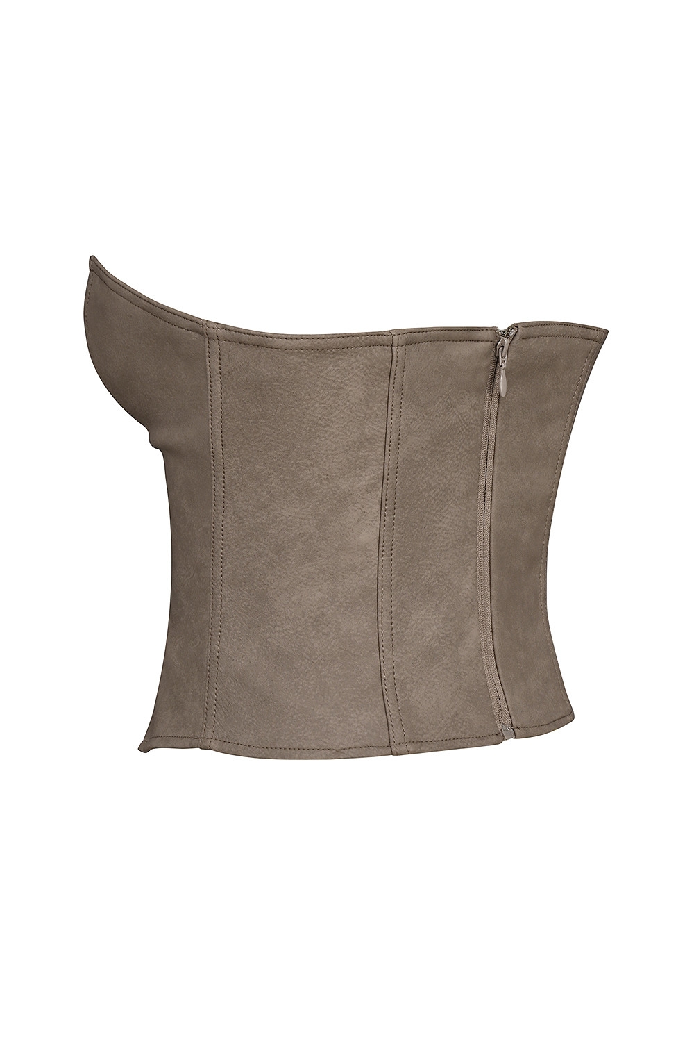 Mistress Rocks Mocha Vegan leather Strapless Corset - SALE — image 13