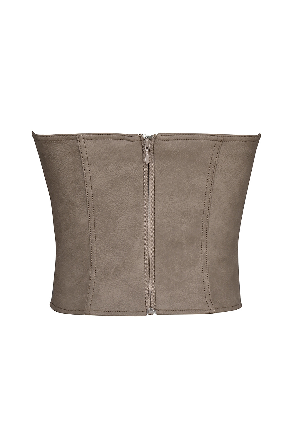 Mistress Rocks Mocha Vegan leather Strapless Corset - SALE — image 14