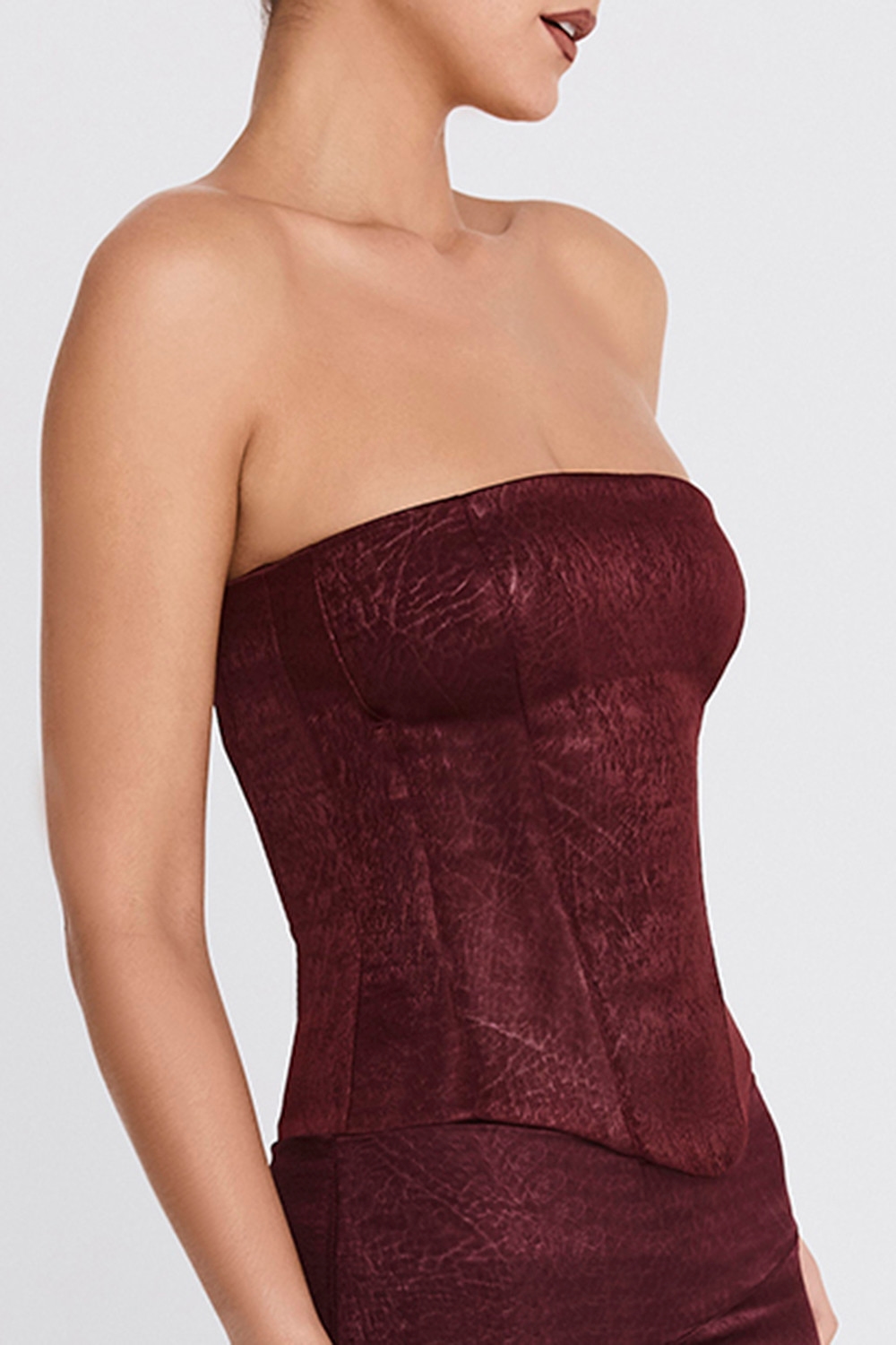 Mistress Rocks Dark Cherry Strapless Corset - SALE — image 5