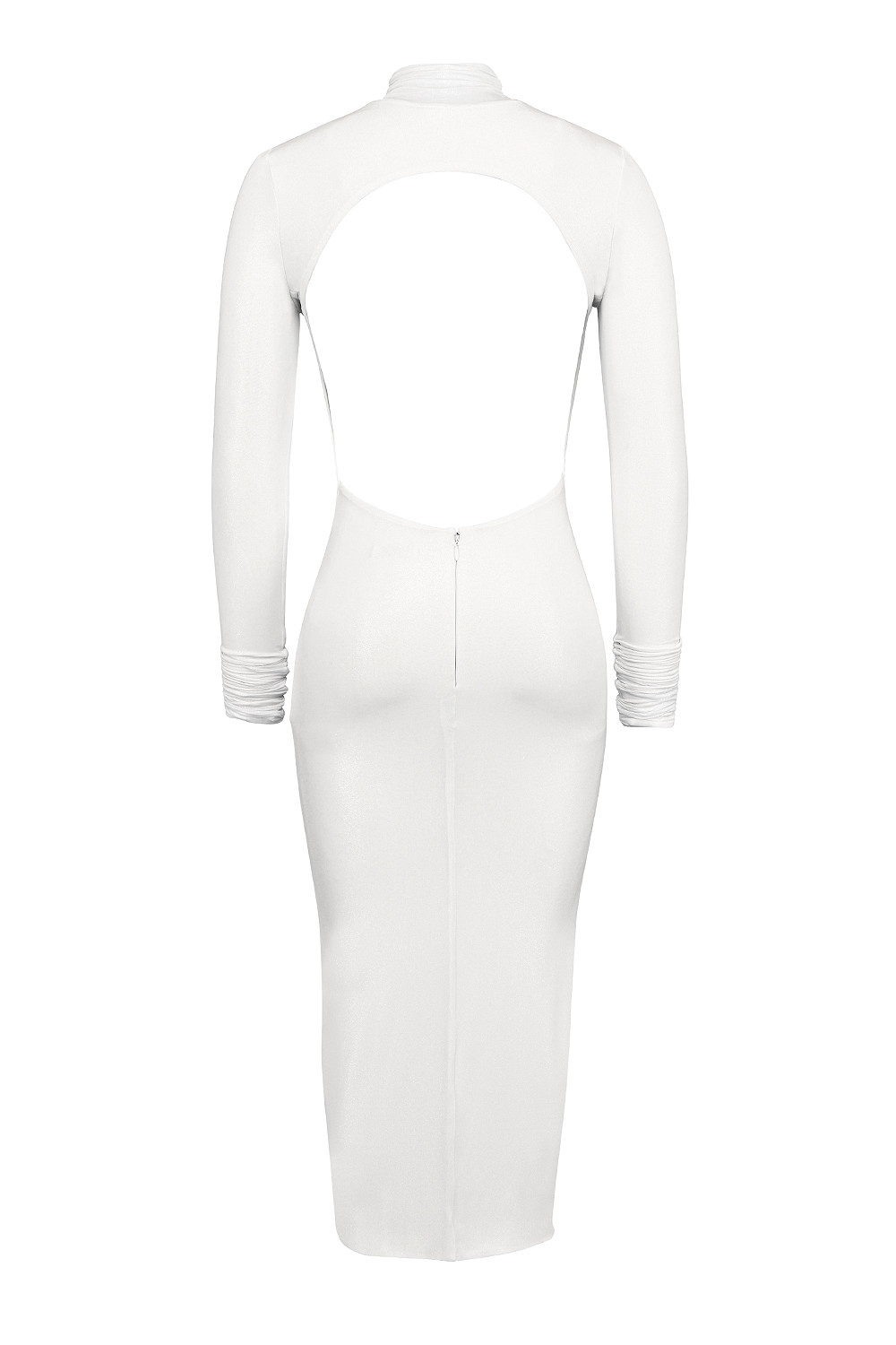 Mistress Rocks White Glitter Jersey Open Back Midi Dress - SALE — image 8