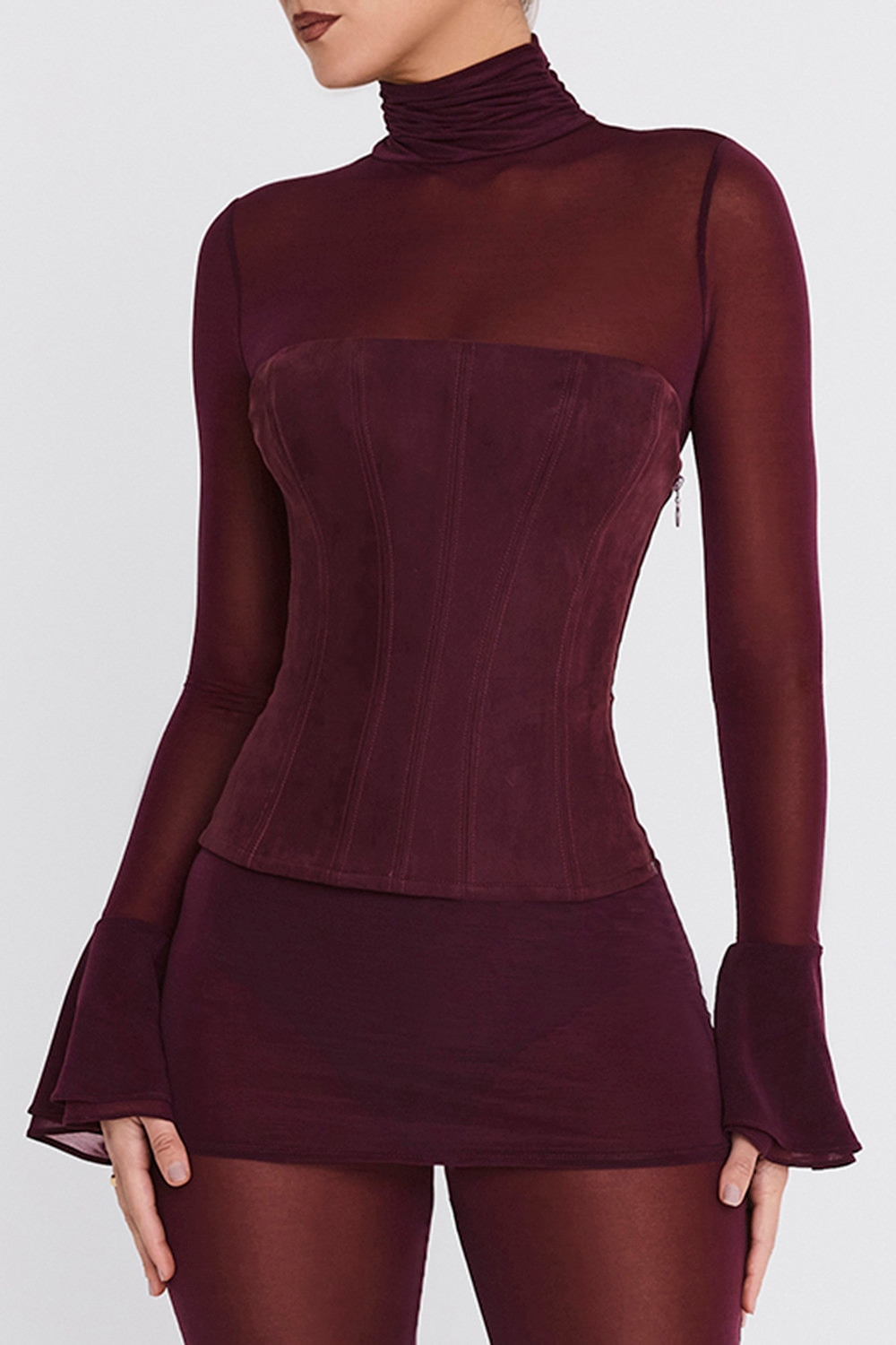 Mistress Rocks Dark Plum Corset Top - SALE — image 4