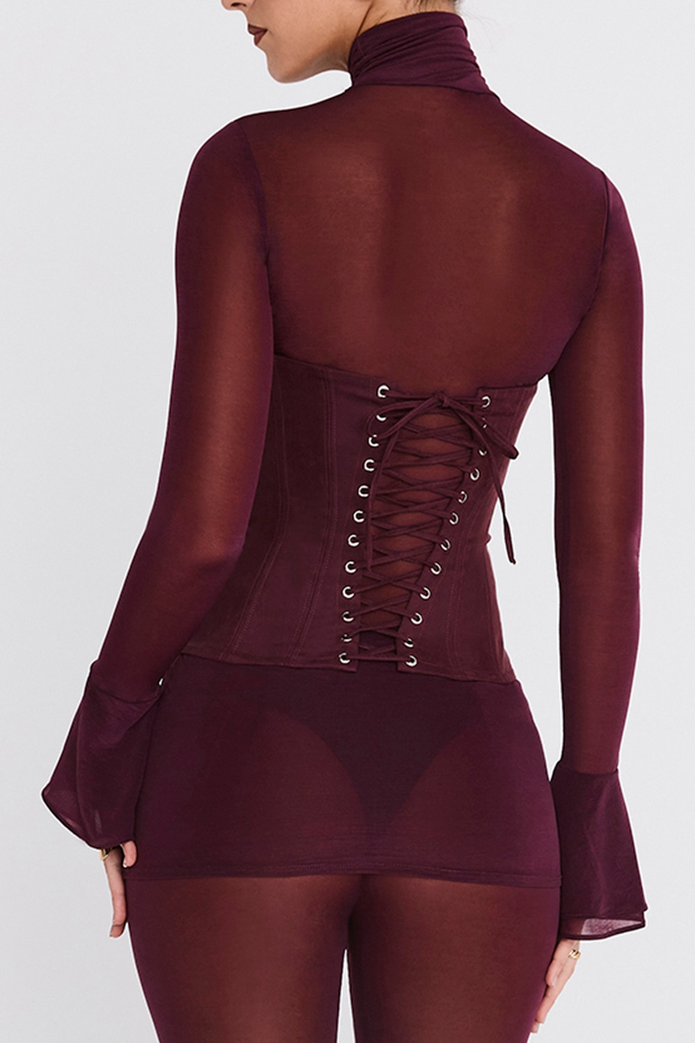 Mistress Rocks Dark Plum Corset Top - SALE — image 6