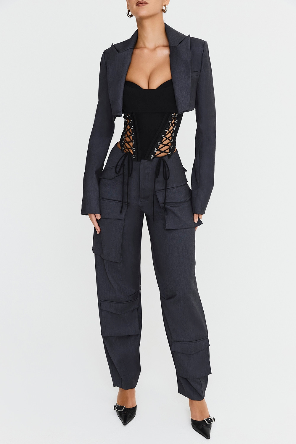 Mistress Rocks Dark Grey Cargo Trousers - SALE — image 5