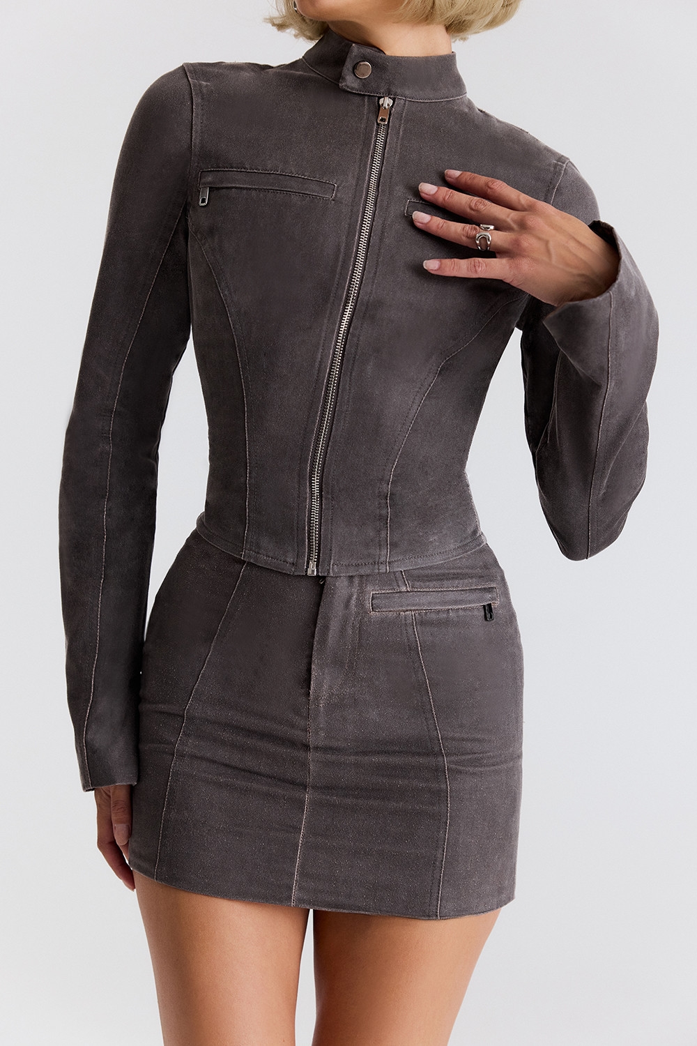 Mistress Rocks Vintage Cocoa Waxed Cotton Fitted Jacket - SALE — image 4