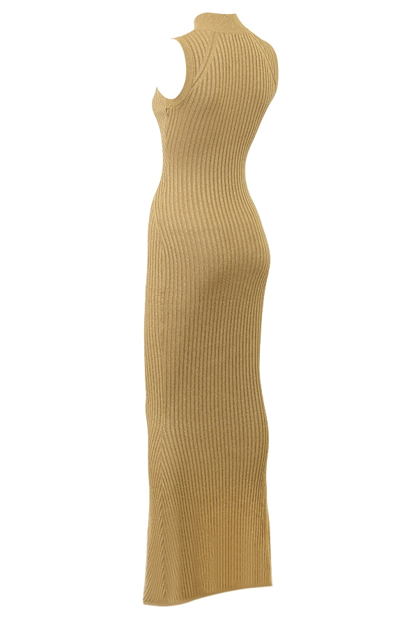 Emmie  Gold Metallic Maxi Dress — image 11