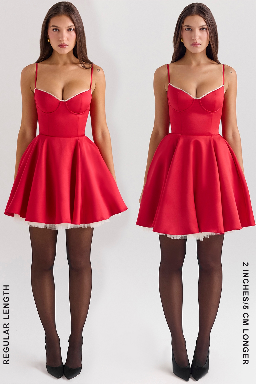 Minimoiselle  Holly Red Satin Tulle Mini Dress — image 7