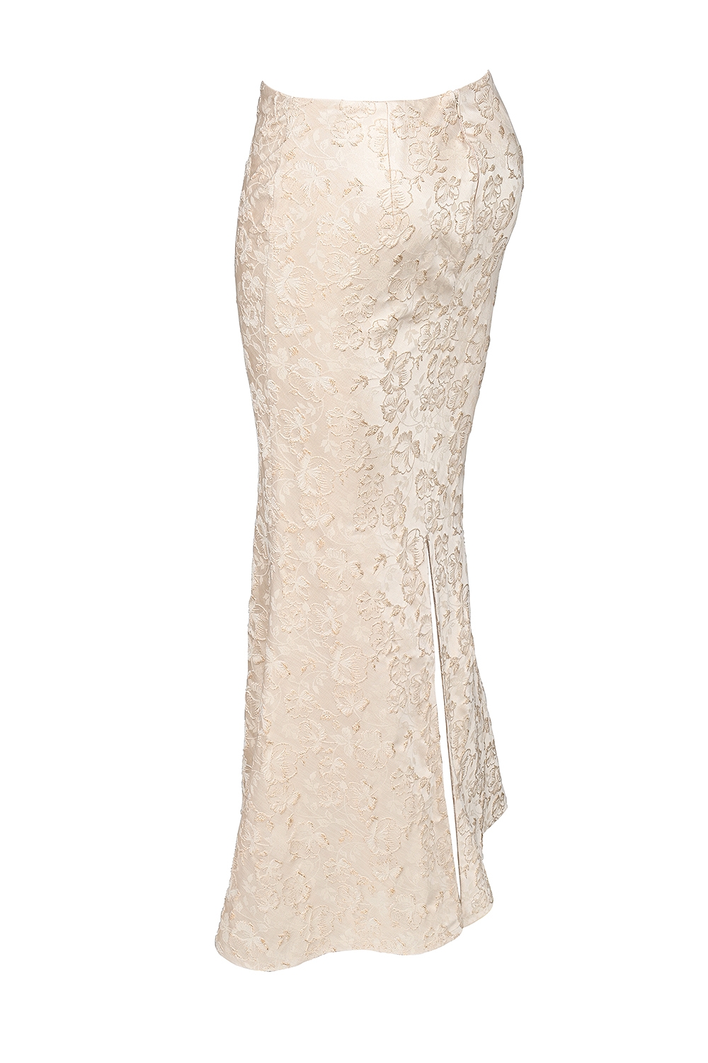Mara  Ivory Metallic Jacquard Maxi Skirt — image 10