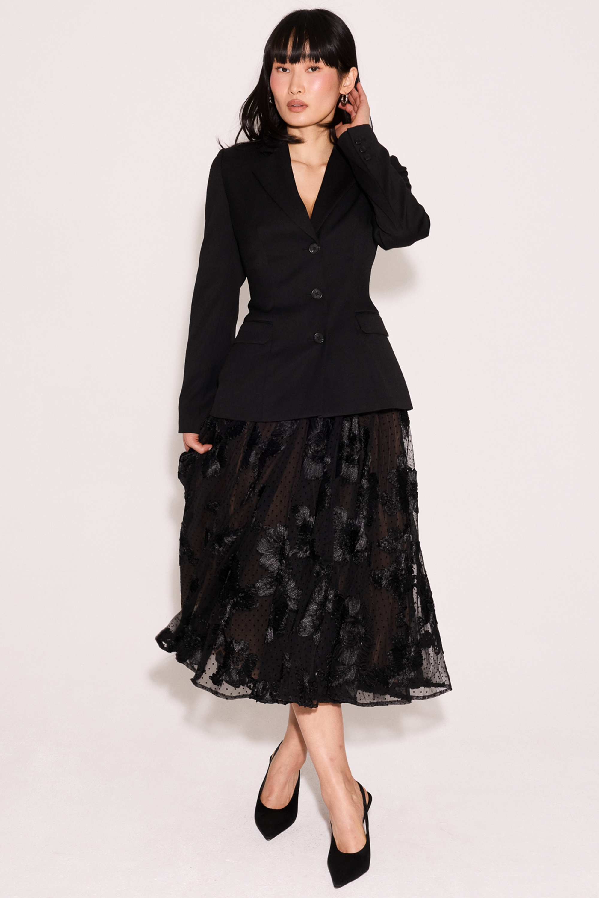 Aviva  Black Tailored Hourglass Jacket — image 8