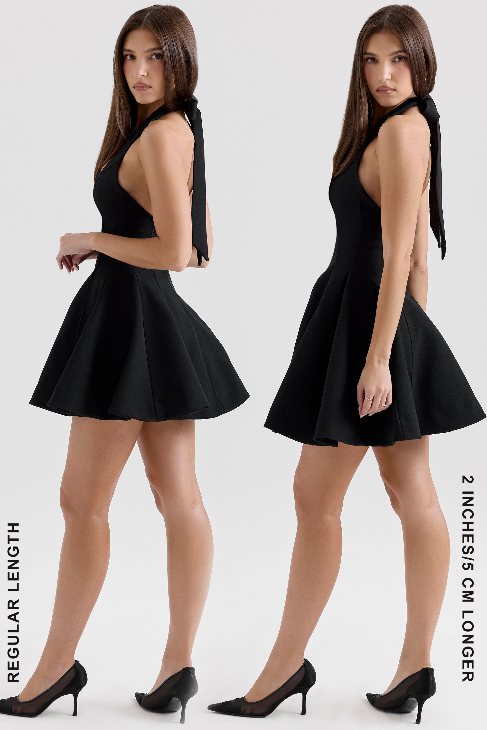 Loulette  Black Halter Neck Bow Mini Dress — image 9