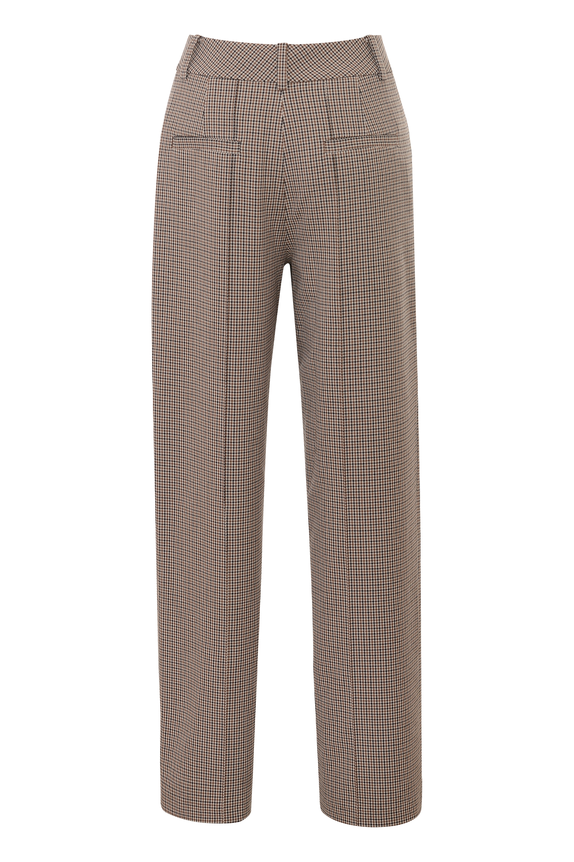 Hayden  Brown Puppytooth Wide Leg High Waist Tailored Trousers — image 15