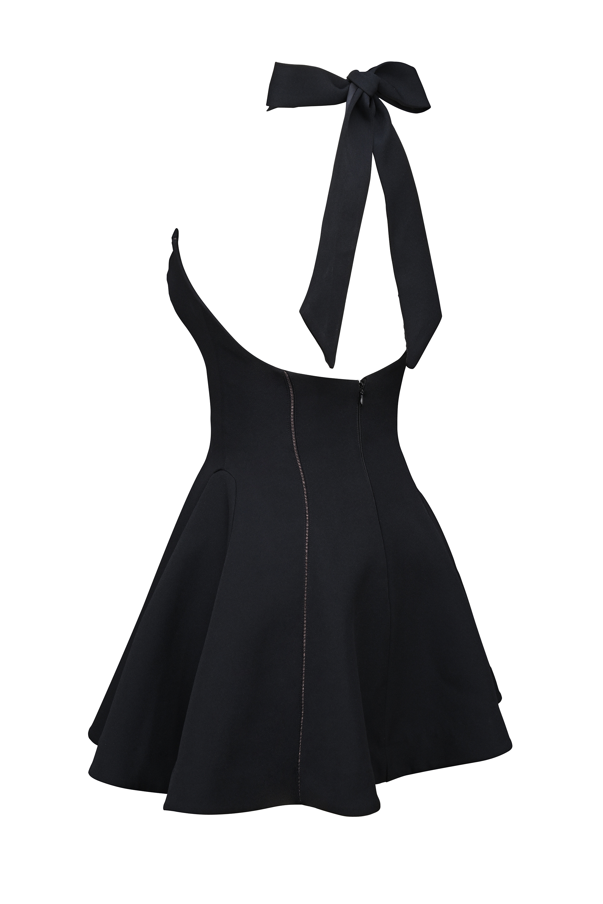 Loulette  Black Halter Neck Bow Mini Dress — image 14
