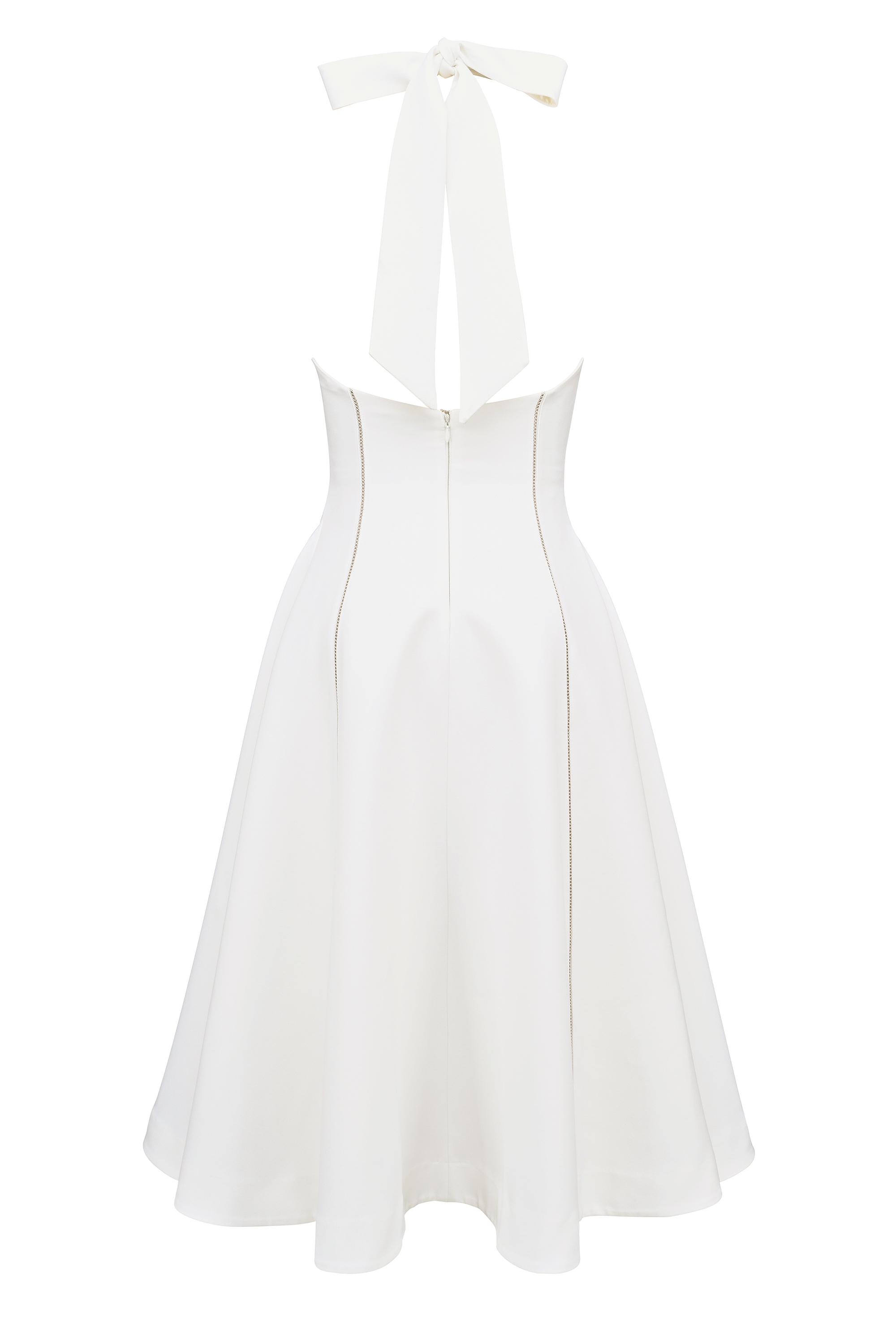 Loulou  Ivory Halter Neck Midi Dress — image 15