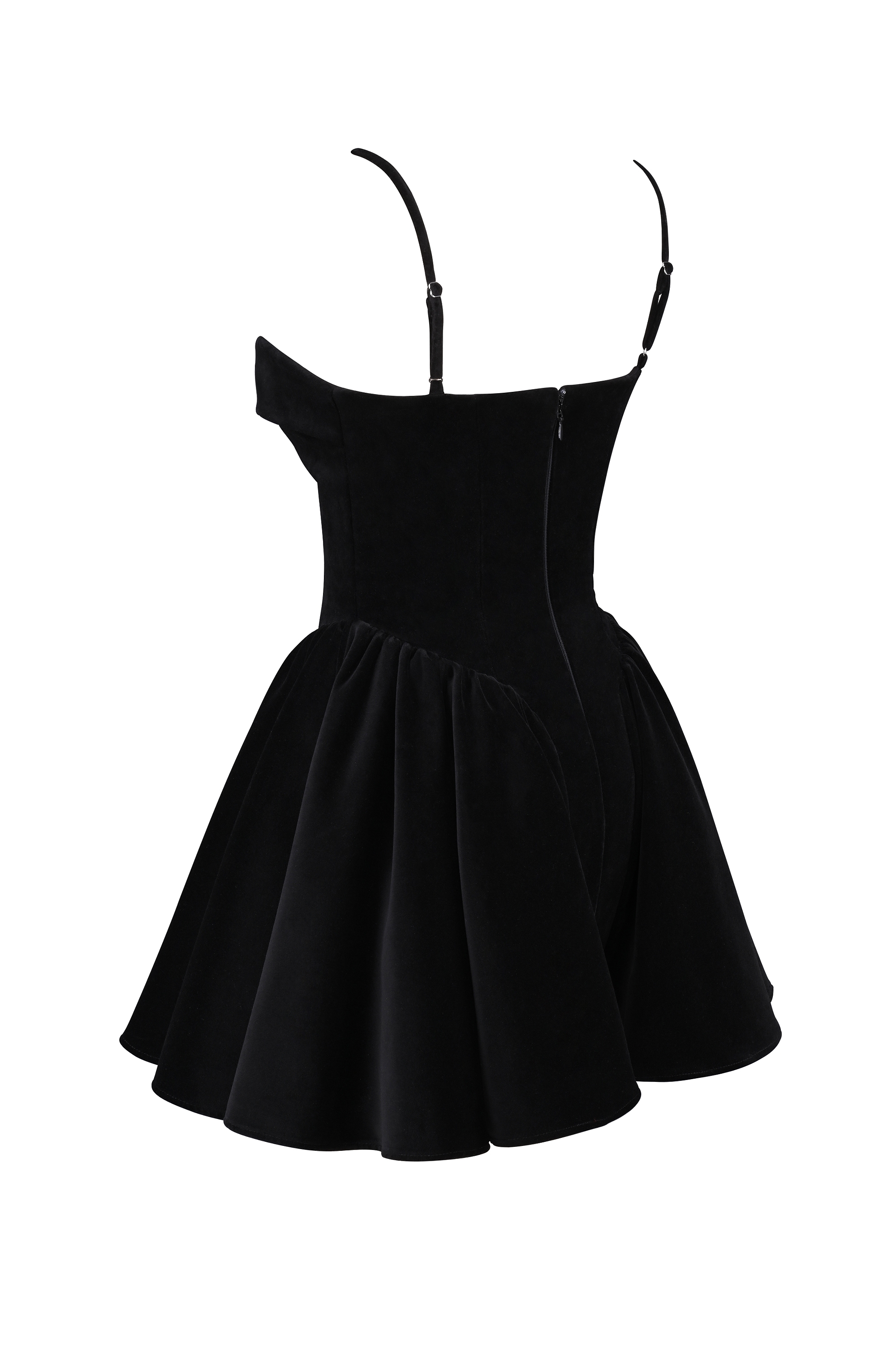 Selina  Black Velvet Tulle Mini Dress — image 14