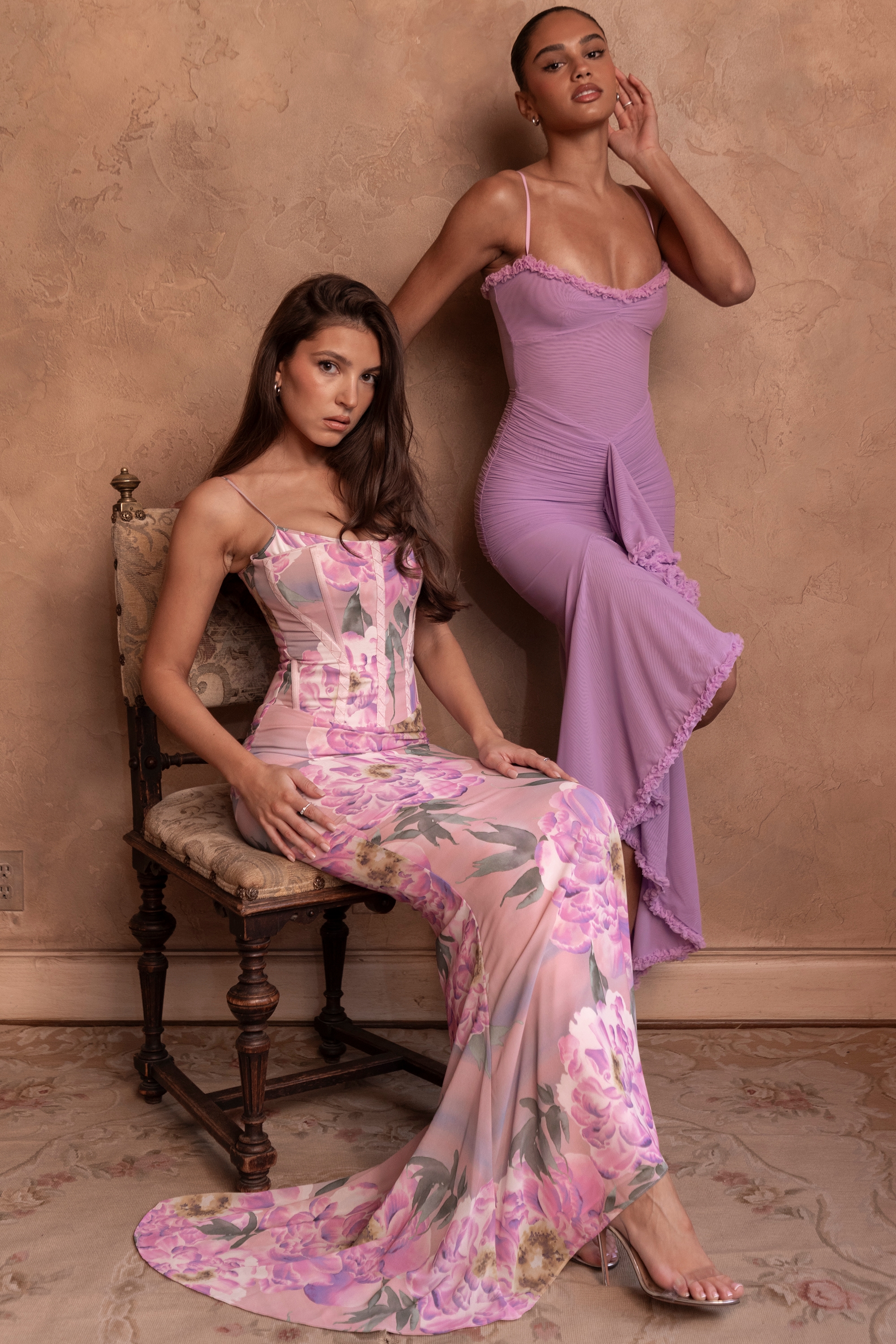 Antonina  Pink Floral Corset Maxi Dress — image 12